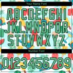 Custom Name and Number Summer Holiday T-Shirt for Team - Personalized 3D Pattern Design in White Pea Green-Black Personalized