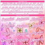 Custom 3D Butterfly Design Baseball Jersey in White and Pink - Authentic Style Personalized White Pink 3D Pattern Design