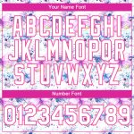 Custom Name and Number Baseball Jersey with Personalized White Pink Butterfly 3D Pattern Design Personalized White Pink 3D