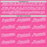 Custom Name & Number Twinkle Star Baseball Jersey - Personalized 3D Pattern Design in White & Pink Gradient Style Personalized