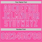 Custom Name & Number Twinkle Star Baseball Jersey - Personalized 3D Pattern Design in White & Pink Gradient Style Personalized