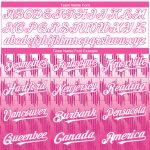 Custom Name Number Authentic Baseball Jersey 3D Pattern Design in White Pink - Personalized Team Gear Personalized White