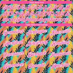 Custom Tropical Palm Leaf Performance T-Shirt with Personalized Name and Number - White Pink 3D Pattern Design Personalized