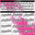 Custom Name and Number Personalized 3D Pattern Baseball Jersey - White Pink Black Abstract Brush Stroke Design Personalized