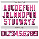 Customizable 3D Pattern Abstract Baseball Jersey with Team Name & Number - Personalized White Pink Black Design Personalized