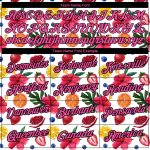 Custom Name Number T-Shirt for Summer Holidays, Personalized 3D Fruit Flower Design in White Pink-Black - Team Performance Apparel