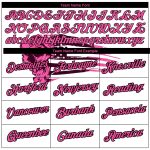 Custom Name & Number 3D Skull with American Flag Performance T-Shirt in White, Pink & Black Personalized White Pink-Black