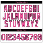 Custom Name & Number 3D Skull with American Flag Performance T-Shirt in White, Pink & Black Personalized White Pink-Black