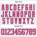 Custom Name and Number Personalized Hockey Jersey - White Pink Black Lace Neck Design Personalized White Pink-Black Hockey