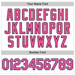 Custom Gradient Twinkle Star Baseball Jersey with Personalized Name & Number - White Pink Black Light Blue 3D Pattern Design