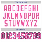 Custom Name Number Authentic Throwback Basketball Jersey - Personalized White Pink Black-Light Blue Team Jersey Personalized