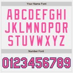 Custom Name and Number Varsity Letterman Jacket - Personalized White Pink Black Light Blue Bomber Personalized White Pink