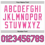 Custom Authentic Baseball Jersey - Personalized White Pink Black Light Blue Line with Name and Number Personalized White