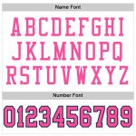 Personalized Authentic Football Jersey in White Pink Black Light Blue Mesh Personalized White Pink Black-Light Blue Mesh