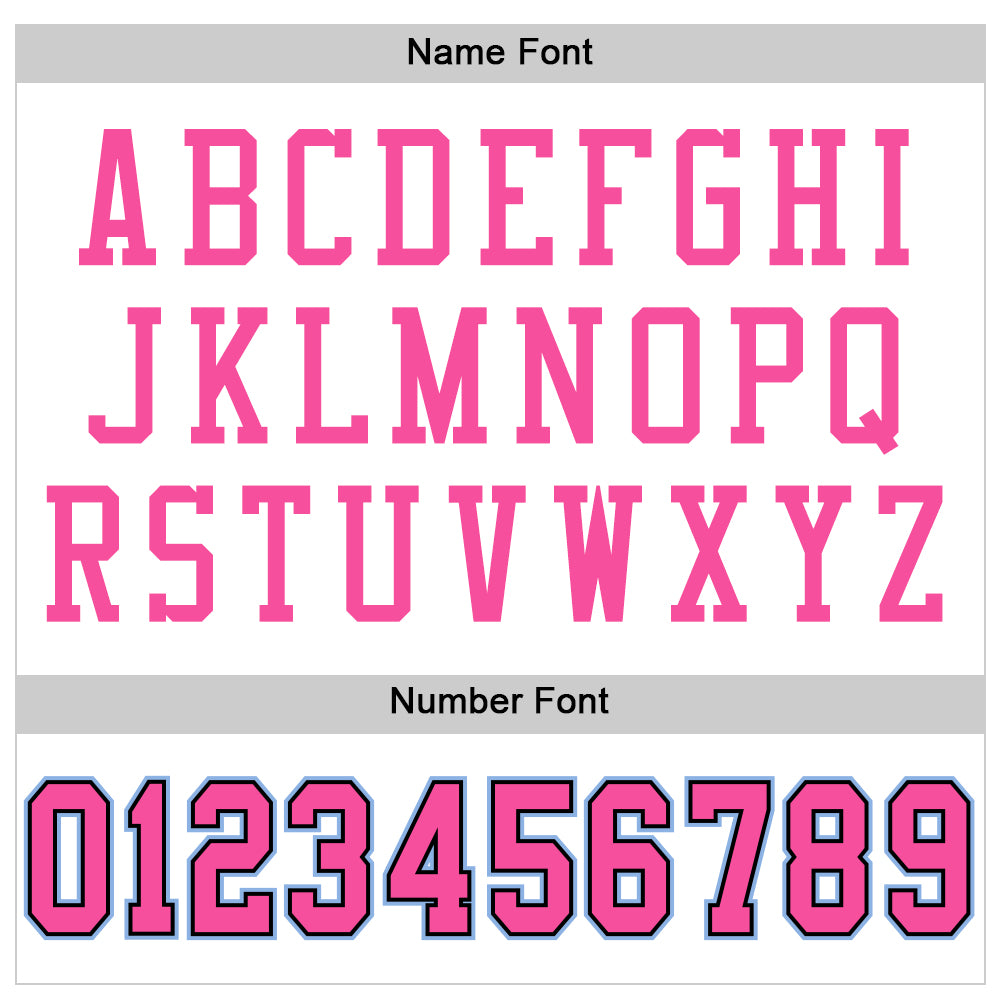 Personalized White Pink Black-Light Blue Mesh Authentic Football Jersey Personalized Authentic Football Jersey in White Pink Black Light Blue Mesh Personalized White Pink Black-Light Blue Mesh - Image 4