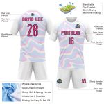 Custom Name Number Volleyball Uniform Jersey - Personalized White Pink Black Liquid Fluid Sublimation Team Gear Personalized