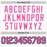 Custom Name and Number Authentic Baseball Jersey - Personalized White Pink Black Teal Design Personalized White Pink Black-Teal