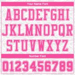 Custom Name and Number Basketball Jersey Suit - Personalized White Pink Color Block Round Neck Sublimation Design Personalized