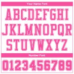 Personalized Basketball Jersey for Kids, White Pink Color Block Round Neck Sublimation Suit Personalized White Pink Color