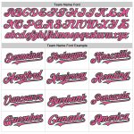 Custom Name & Number Authentic Baseball Jersey - Personalized White Pink-Green Raglan Sleeves Team Apparel Personalized White
