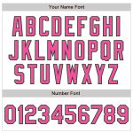 Custom Name & Number Authentic Baseball Jersey - Personalized White Pink-Green Raglan Sleeves Team Apparel Personalized White
