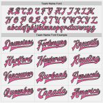 Custom Two Tone Varsity Letterman Jacket with Personalized Name and Number - White Pink Green Bomber Style Personalized White