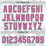 Custom Name and Number Unisex Softball Jersey, Personalized 3D Pattern Curve Lines in White, Pink, Kelly Green - Two-Button Design