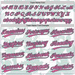 Custom Name and Number Unisex Softball Jersey, Personalized 3D Pattern Curve Lines in White, Pink, Kelly Green - Two-Button Design