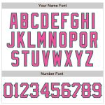 Custom Name and Number 3D Pattern Baseball Jersey - Personalized White Pink Kelly Green Abstract Design Personalized White