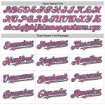 Custom Name and Number 3D Pattern Baseball Jersey - Personalized White Pink Kelly Green Abstract Design Personalized White