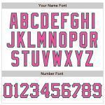 Custom Name Number Baseball Jersey 3D Pattern Design in White Pink Kelly Green - Personalized Authentic Team Apparel Personalized