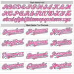 Custom Name and Number Baseball Jersey - Personalized White Pink and Kelly Green Authentic Raglan Sleeves Personalized White