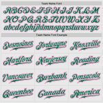 Custom Name and Number Authentic Two Tone Baseball Jersey in White Pink and Kelly Green - Personalized Sports Apparel Personalized
