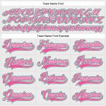 Custom Name and Number Hockey Jersey in White Pink and Kelly Green Lace Neck - Personalized Team Gear Personalized White
