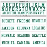 Custom Personalized Football Jersey with Name and Number in White Pink-Kelly Green Mesh Personalized White Pink-Kelly Green