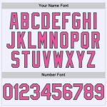 Custom Name and Number Personalized Throwback Baseball Jersey in White Pink and Kelly Green Mesh Personalized White Pink-Kelly