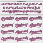Custom Name and Number Softball Jersey - Personalized White Pink Kelly Green Unisex Two-Button Design Personalized White