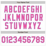 Customizable Baseball Jersey in White, Pink, and Light Blue - Personalized Name & Number - Authentic Team Apparel Personalized