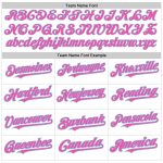 Customizable Baseball Jersey in White, Pink, and Light Blue - Personalized Name & Number - Authentic Team Apparel Personalized