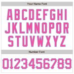 Personalized 3D Pattern Baseball Jersey with Custom Name & Number - White Pink Light Blue Abstract Splash Design Personalized