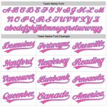 Custom Name and Number Baseball Jersey - Personalized 3D Pattern Design in White, Pink, and Light Blue Personalized White