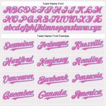 Personalized Authentic Baseball Jersey White Pink Light Blue Color Options Personalized White Pink-Light Blue Authentic Baseball