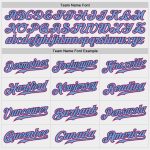 Custom Name and Number Baseball Jersey - Personalized White Pink Light Blue Authentic Team Jersey Personalized White Pink-Light
