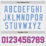 Custom Name and Number Baseball Jersey - Personalized White Pink Light Blue Authentic Team Jersey Personalized White Pink-Light
