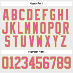 Custom Name and Number Hockey Jersey - Personalized White Pink-Neon Green Lace Neck Team Apparel Personalized White Pink-Neon