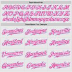 Personalized Light Blue Pink Pinstripe Baseball Jersey with Custom Name and Number, Authentic Raglan Sleeves Team Apparel