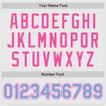 Personalized Light Blue Pink Pinstripe Baseball Jersey with Custom Name and Number, Authentic Raglan Sleeves Team Apparel