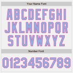 Custom Name and Number Softball Jersey Unisex Two-Button Light Blue White Pink Pinstripe Personalized White Pink Pinstripe