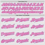 Custom Name Number Baseball Jersey - Personalized White Pink Pinstripe Purple-Pink Authentic Raglan Sleeves Personalized