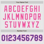 Custom Name Number Baseball Jersey - Personalized White Pink Pinstripe Purple-Pink Authentic Raglan Sleeves Personalized
